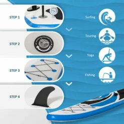 Outsunny 10ft Inflatable Paddle Stand Up Board, Adjustable Paddle Non-Slip Deck 10 Outsunny 10ft Inflatable Paddle Stand Up Board, Adjustable Paddle Non-Slip Deck -Outsunny store 52666259 4
