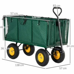 Outsunny Heavy Duty Garden Cart Truck Trolley Wheelbarrow Trailer 3 Outsunny Heavy Duty Garden Cart Truck Trolley Wheelbarrow Trailer -Outsunny store 52666261 2