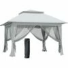 Outsunny 3.6 X 3.6m Pop-up Tent Gazebo Instant Canopy Steel Oxford W/ Roller Bag -Outsunny store 52735533 1