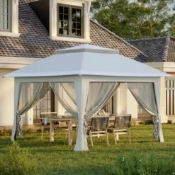 Outsunny 3.6 X 3.6m Pop-up Tent Gazebo Instant Canopy Steel Oxford W/ Roller Bag -Outsunny store 52735533 3