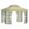Outsunny 3.7 X 3(m) Patio Gazebo Garden Shelter W/ Mosquito Netting, Beige -Outsunny store 52796777 1