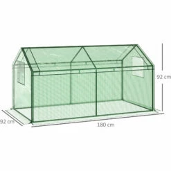 Outsunny Portable Greenhouse Outdoor Growhouse With 4 Windows For Plants, Green -Outsunny store 52824357 2