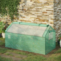Outsunny Portable Greenhouse Outdoor Growhouse With 4 Windows For Plants, Green -Outsunny store 52824357 3