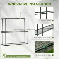 Outsunny 3 Tier Metal Plant Stand, Flower Pot Display Shelf, No Tools Required -Outsunny store 52824362 4