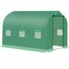 Outsunny 3 X 2 M Walk In Polytunnel Greenhouse Galvanised Steel W/ Zipped Door 2 Outsunny 3 X 2 M Walk In Polytunnel Greenhouse Galvanised Steel W/ Zipped Door -Outsunny store 5289072 1