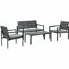 Outsunny 4 Piece Outdoor Conversation Furniture Set With Coffee Table & Cushions -Outsunny store 52977778 1