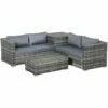 Outsunny 6Pcs Rattan Sofa Set Garden Sectional Garden Wicker Furniture Cushion 1 Outsunny 6Pcs Rattan Sofa Set Garden Sectional Garden Wicker Furniture Cushion -Outsunny store 52977795 1
