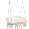 Outsunny Hanging Hammock Chair Macrame Seat For Patio Garden Yard Cream White -Outsunny store 53072162 1