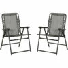 Outsunny 2Pcs Outdoor Patio Folding Chairs, Portable Garden Loungers Grey -Outsunny store 53072165 1