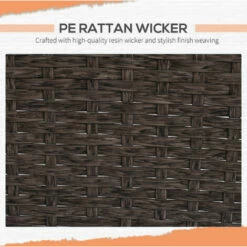 Outsunny 5 Pieces Outdoor Patio Furniture Set Wicker Conversation Set Brown -Outsunny store 53166111 5
