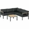 Outsunny 5 Seater Aluminium Garden Furniture With Coffee Table Padded Cushions -Outsunny store 53331911 1