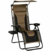 Outsunny Zero Gravity Lounger Chair, Folding Camping Reclining Chair, Brown -Outsunny store 53332077 1