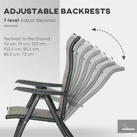 Outsunny Set of 2 Outdoor Rattan Folding Chair Set w/ Adjustable Backrest Brown Outsunny Set Of 2 Outdoor Rattan Folding Chair Set W/ Adjustable Backrest Brown -Outsunny store 53332100 5