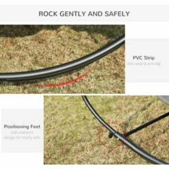 Outsunny Hammock Chair Sun Bed Rock Seat W/ Metal Texteline W/ Pillow Grey 5 Outsunny Hammock Chair Sun Bed Rock Seat W/ Metal Texteline W/ Pillow Grey -Outsunny store 53377264 4