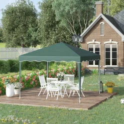 Outsunny 3x3(m) Pop Up Gazebo Marquee Tent For Garden W/ Carry Bag Green 4 Outsunny 3x3(m) Pop Up Gazebo Marquee Tent For Garden W/ Carry Bag Green -Outsunny store 53377379 3