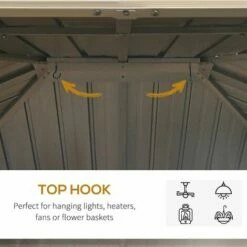 Outsunny 3.6 X 3(m) Metal Backyard Hardtop Gazebo With Screened Curtain Brown -Outsunny store 53592926 4