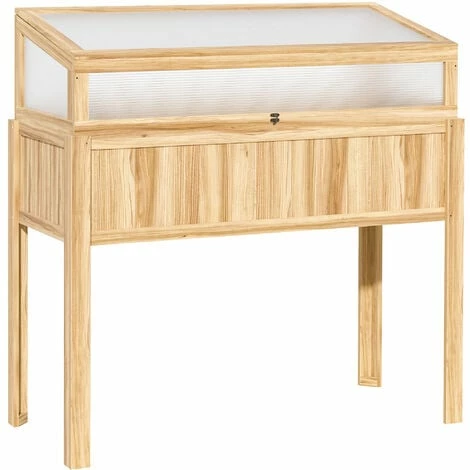 Outsunny 2-IN-1 Wood Cold Frame Mini Greenhouse with Elevated Garden Box Natural Outsunny 2-IN-1 Wood Cold Frame Mini Greenhouse With Elevated Garden Box Natural -Outsunny store 53592935 1