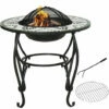 Outsunny 3-in-1 Outdoor Fire Pit, Garden Table With BBQ Grill Screen Cover -Outsunny store 53651610 1