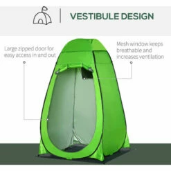 Outsunny Camping Shower Tent W/ Pop Up Design, Outdoor Dressing Changing Room -Outsunny store 53651622 4