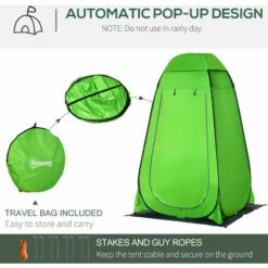 Outsunny Camping Shower Tent W/ Pop Up Design, Outdoor Dressing Changing Room -Outsunny store 53651622 5