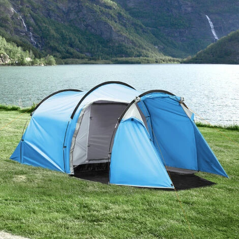 Outsunny 3 Man Camping Tent w/ 2 Rooms Porch Vents Rainfly Weather-Resistant Outsunny 3 Man Camping Tent W/ 2 Rooms Porch Vents Rainfly Weather-Resistant -Outsunny store 53651638 3
