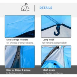 Outsunny 3 Man Camping Tent W/ 2 Rooms Porch Vents Rainfly Weather-Resistant 6 Outsunny 3 Man Camping Tent W/ 2 Rooms Porch Vents Rainfly Weather-Resistant -Outsunny store 53651638 5