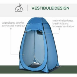 Outsunny Camping Shower Tent W/ Pop Up Design, Outdoor Dressing Changing Room -Outsunny store 53651642 4