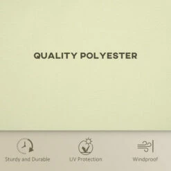 Outsunny Outdoor Privacy Curtain 4-Panel Sidewalls For 3 X 3 (M) Gazebos Beige -Outsunny store 53830137 5