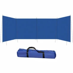 Outsunny Camping Windbreak Portable Wind Blocker Privacy Wall, 6.2m X 1.5m