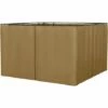 Outsunny Outdoor Privacy Curtain 4-Panel Sidewalls For 3 X 3 (M) Gazebos Brown -Outsunny store 53830141 1