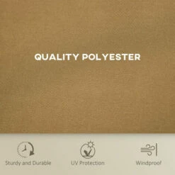 Outsunny Outdoor Privacy Curtain 4-Panel Sidewalls For 3 X 3 (M) Gazebos Brown -Outsunny store 53830141 5