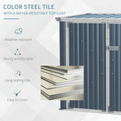 Outsunny 2-Bin Steel Rubbish Storage Shed W/ Double Locking Doors, Openable Lid 10 Outsunny 2-Bin Steel Rubbish Storage Shed W/ Double Locking Doors, Openable Lid -Outsunny store 53964748 4