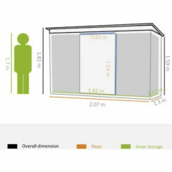 Outsunny 7 X 4ft Outdoor Garden Storage Shed For Backyard Patio Light Green -Outsunny store 54027487 2