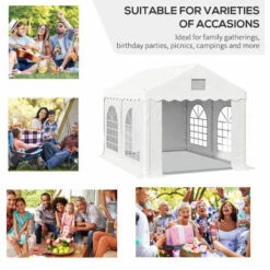 Outsunny 4 X 3 M Patio Garden Party Canopy, BBQ, Camping Gazebo Trent For Garden -Outsunny store 54244478 4