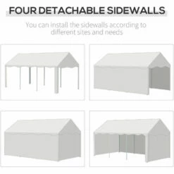 Outsunny 4 X 3 M Patio Garden Party Canopy, BBQ, Camping Gazebo Trent For Garden -Outsunny store 54244478 5