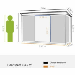 Outsunny Garden Shed Outdoor Storage Tool Organizer W/ Double Sliding Door -Outsunny store 54395717 2