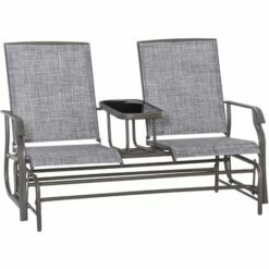 Outsunny 2 Seater Rocker Double Rocking Chair Lounger Outdoor Garden Furniture