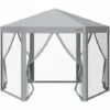 Outsunny 3 X 3(m) Pop Up Gazebo Foldable Canopy Tent W/ Roller Bag, Grey 2 Outsunny 3 X 3(m) Pop Up Gazebo Foldable Canopy Tent W/ Roller Bag, Grey -Outsunny store 54691270 1