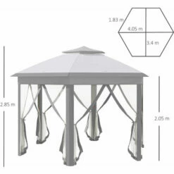 Alternative view of Outsunny 3 X 3(m) Pop Up Gazebo Foldable Canopy Tent W/ Roller Bag, Grey