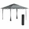 Outsunny 4 X 4m Outdoor Pop-Up Canopy Tent Gazebo Adjustable Legs Bag Dark Grey -Outsunny store 54691274 1