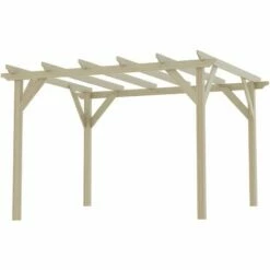 Outsunny 3.6 X 3(m) Wooden Garden Pergola Gazebo For Climbing Vines, Natural