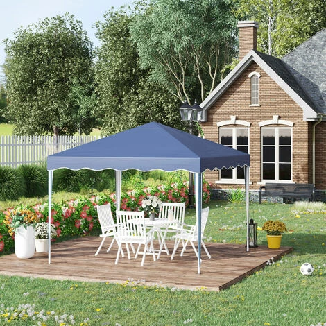 Outsunny 3x3(m) Pop Up Gazebo Marquee Tent for Garden w/ Carry Bag Blue Outsunny 3x3(m) Pop Up Gazebo Marquee Tent For Garden W/ Carry Bag Blue -Outsunny store 54691374 3