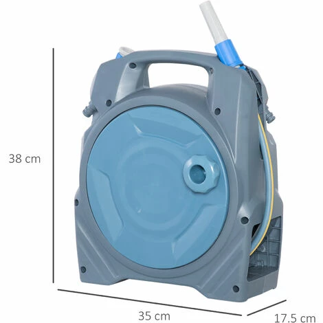 Outsunny 20m Garden Hose Reel With Simple Manual Rewind, Compact And Portable 4 Outsunny 20m Garden Hose Reel With Simple Manual Rewind, Compact And Portable - Image 2