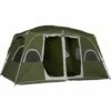 Outsunny Camping Tent, Family Tent 4-8 Person 2 Room Easy Set Up, Green -Outsunny store 54908371 1