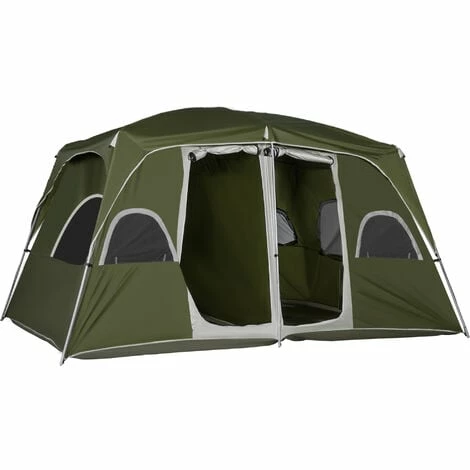 Outsunny Camping Tent, Family Tent 4-8 Person 2 Room Easy Set Up, Green Outsunny Camping Tent, Family Tent 4-8 Person 2 Room Easy Set Up, Green -Outsunny store 54908371 1