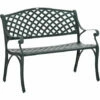 Outsunny Cast Aluminium Garden Bench 2 Seater Antique Park Loveseat, Verdigris 1 Outsunny Cast Aluminium Garden Bench 2 Seater Antique Park Loveseat, Verdigris -Outsunny store 55049307 1