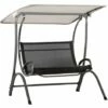 Outsunny 2 Seater Garden Swing Bench W/ Tilting Canopy & Texteline Seat, Beige 1 Outsunny 2 Seater Garden Swing Bench W/ Tilting Canopy & Texteline Seat, Beige -Outsunny store 55888360 1