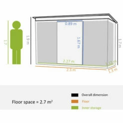 Outsunny Pend Garden Storage Shed W/ Sliding Door Ventilation Window Sloped Roof 3 Outsunny Pend Garden Storage Shed W/ Sliding Door Ventilation Window Sloped Roof -Outsunny store 55888470 2