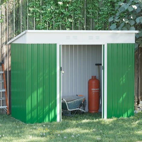 Outsunny Pend Garden Storage Shed w/ Sliding Door Ventilation Window Sloped Roof Outsunny Pend Garden Storage Shed W/ Sliding Door Ventilation Window Sloped Roof -Outsunny store 55888470 3