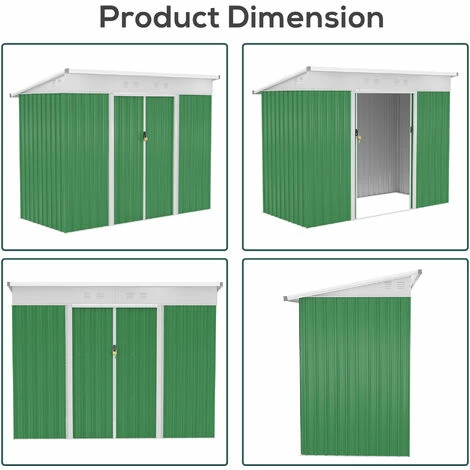 Outsunny Pend Garden Storage Shed w/ Sliding Door Ventilation Window Sloped Roof Outsunny Pend Garden Storage Shed W/ Sliding Door Ventilation Window Sloped Roof -Outsunny store 55888470 4